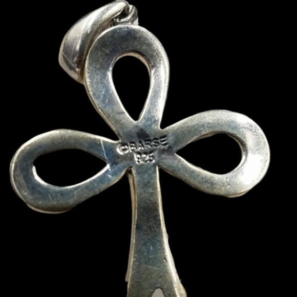 Vintage Barse Sterling Modernist Cross Pendant Unisex - Picture 5 of 5